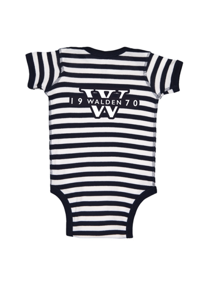 WALDEN 1970 BABY ONESIE — NAVY/WHITE STRIPE