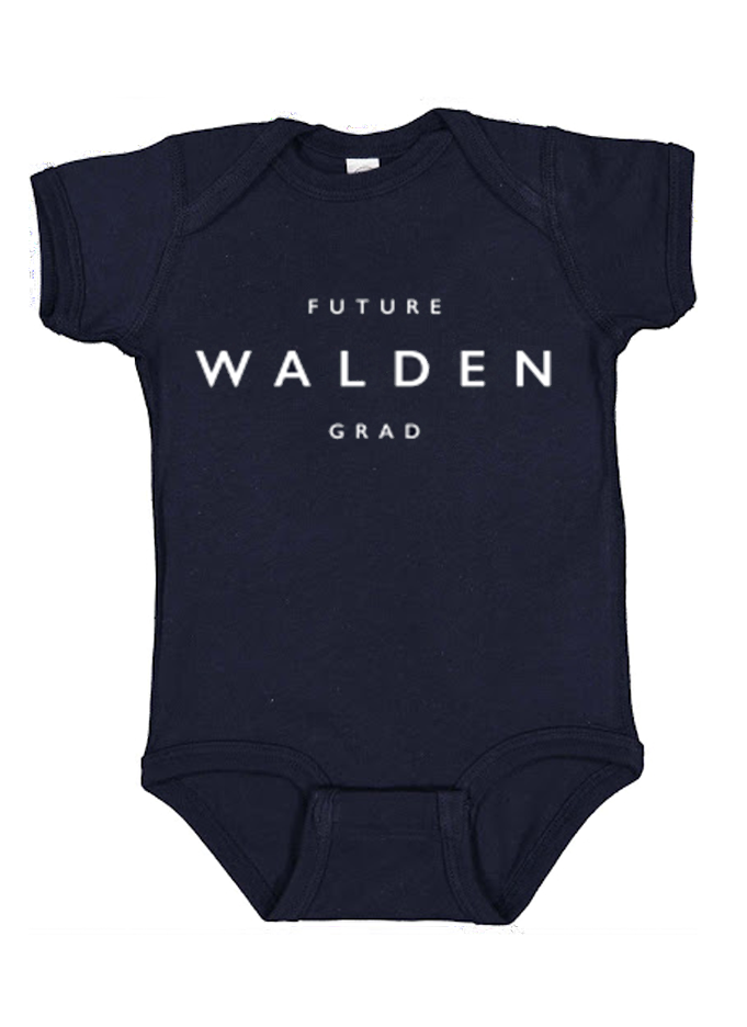 FUTURE WALDEN GRAD BABY ONESIE — NAVY